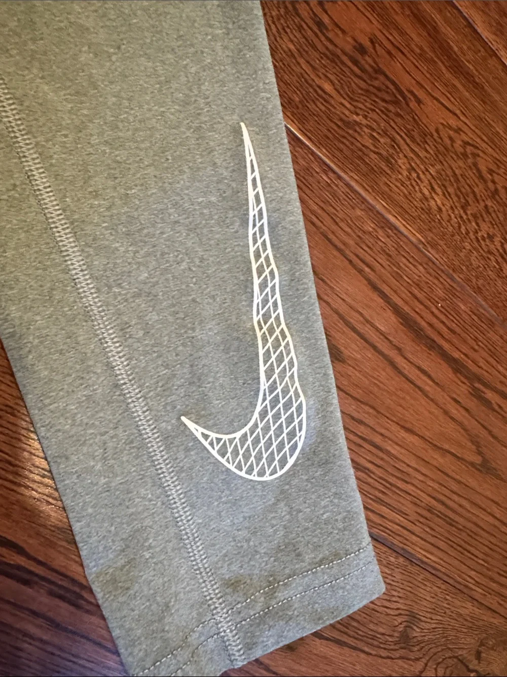 Nike Gray Kids Performance Dri-Fit Leggings Youth Medium